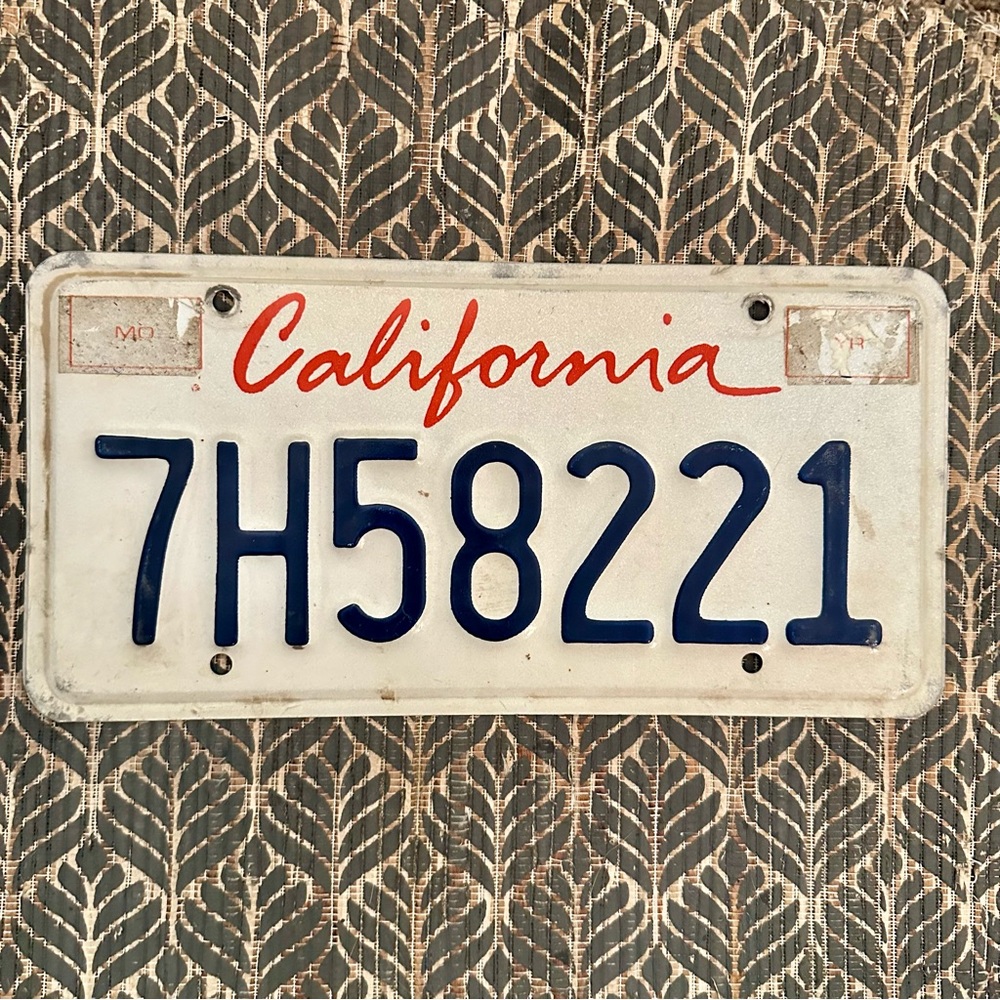 California License Plate